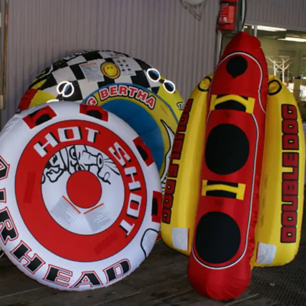 Rent tubes, wakeboards, and skiis from Lost Bridge Marina