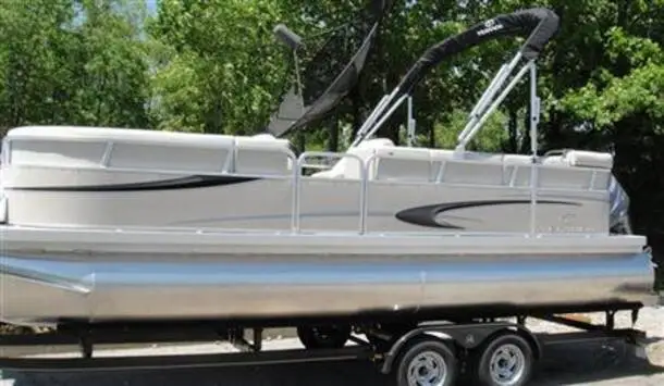 High Performance Pontoon Boat at Lost Bridge Marina on Beaver Lake in NW Arkansas